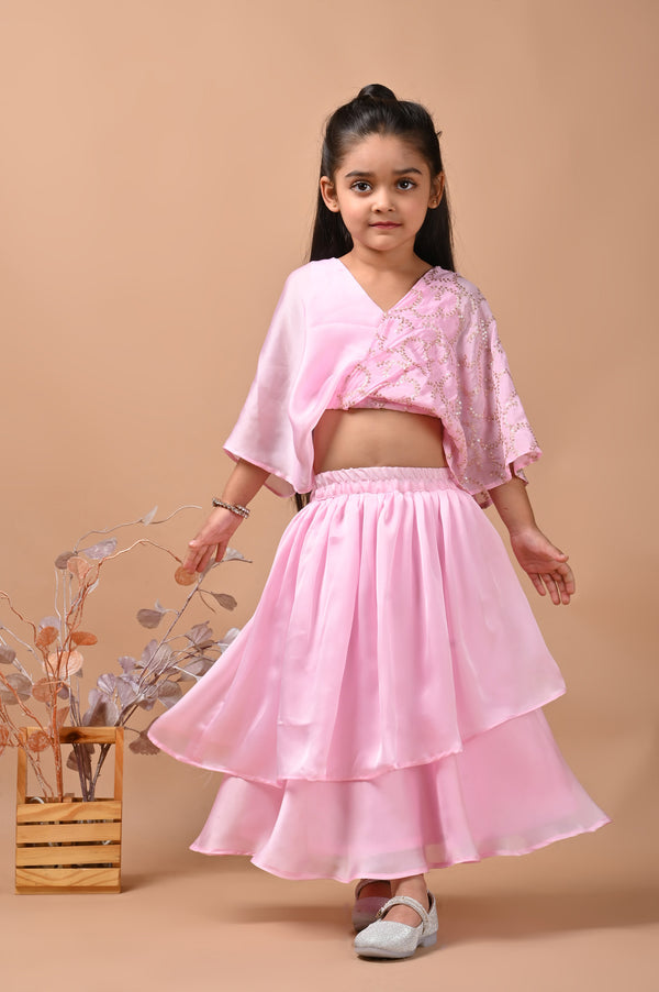 Little Kilkaari Pink Double High-Low Set